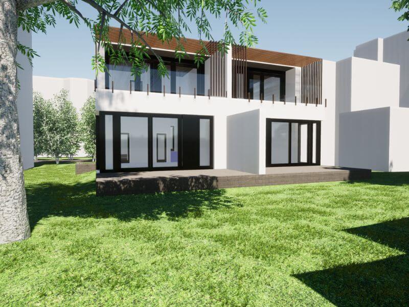 Modern, masszív épület, amely a biztonságot és a nyugalmat sugározza – az S-Patrik Bau által épített otthon.